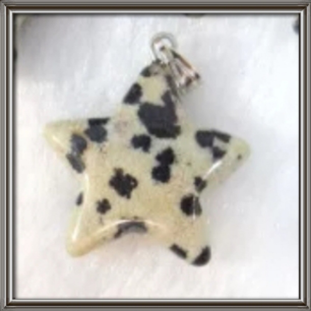Star semiprecious stone Dalmatian Dolomite